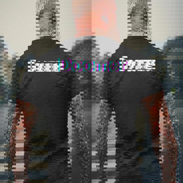 Doomer シャツ グリッチ レトロ メンズTシャツ バックプリント 高齢者への贈り物