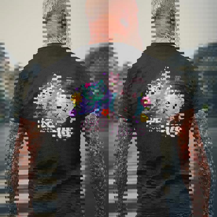 Dreamworks ギャビーのドールハウス パンディ メルカット キティ フェアリーハグ メンズTシャツ バックプリント 高齢者への贈り物