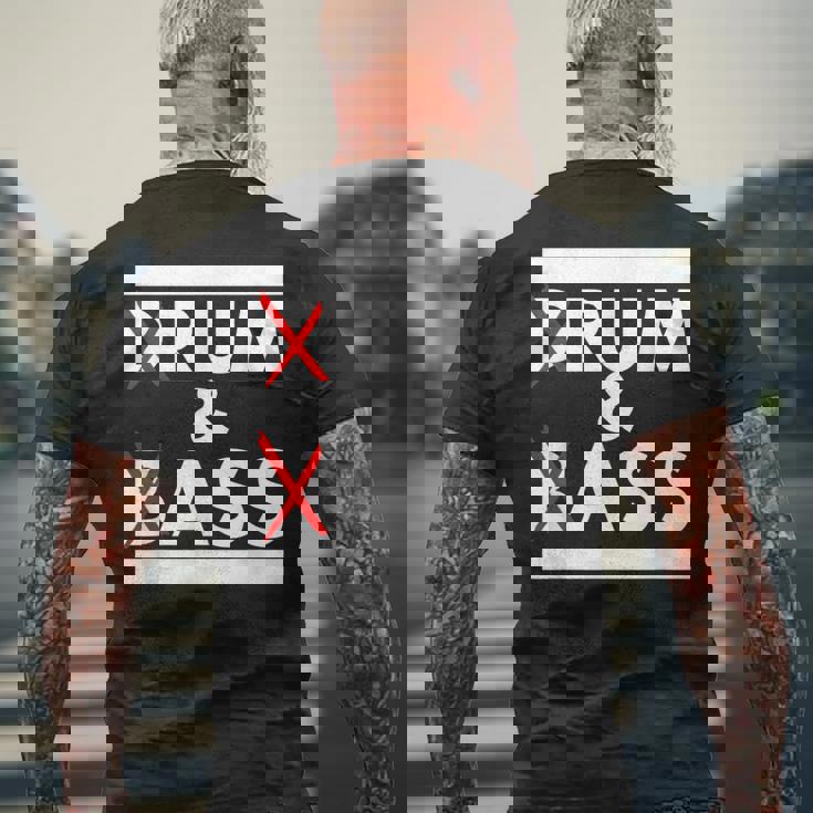 Drum And Bass Rum And Ass メンズTシャツ バックプリント 高齢者への贈り物