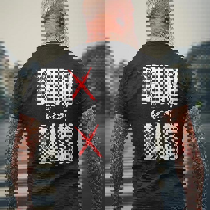 Drum And Bass Rum And Ass メンズTシャツ バックプリント 高齢者への贈り物