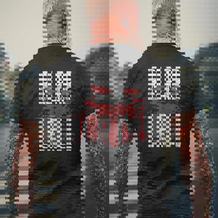 Drummers ドラム パラディドル 練習ドリル メンズTシャツ バックプリント 高齢者への贈り物