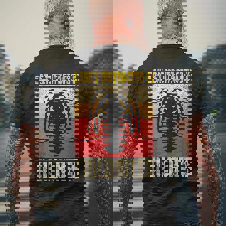 Easy Distracted By Trilobites Trilobite Lover メンズTシャツ バックプリント 高齢者への贈り物