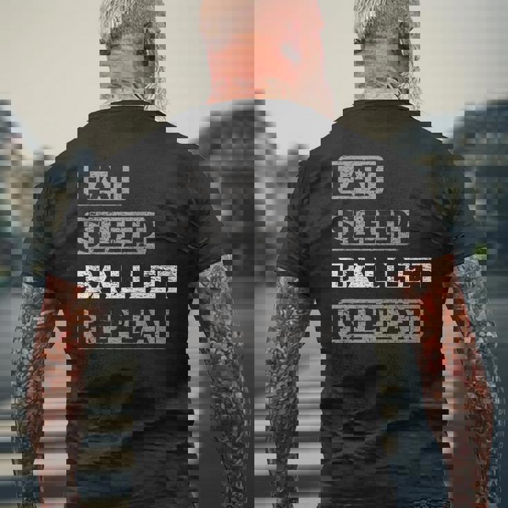 Eatleep Ballett Repeat メンズTシャツ バックプリント 高齢者への贈り物