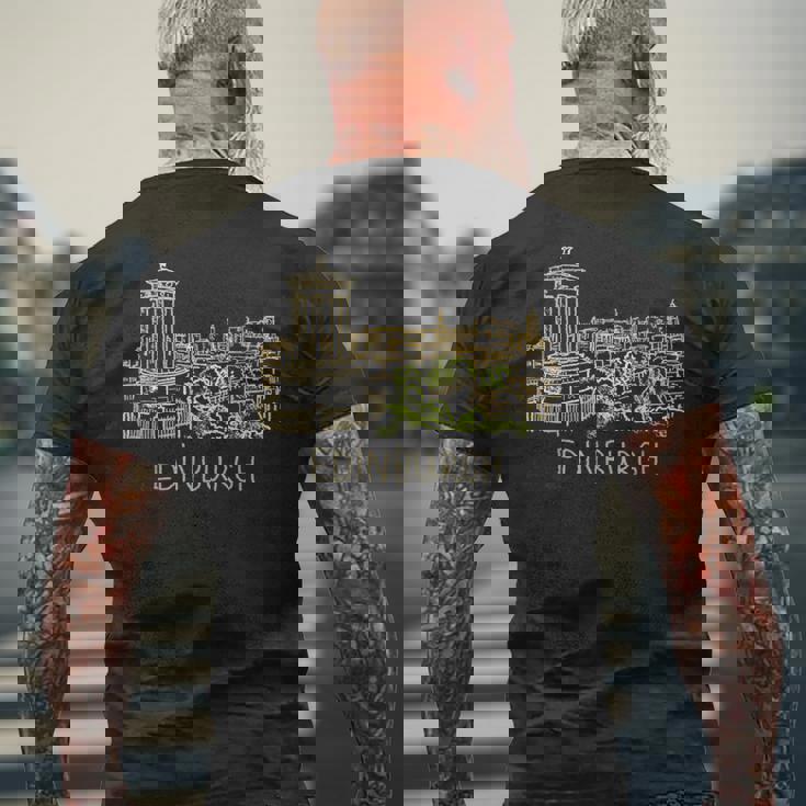 Edinburgh City メンズTシャツ バックプリント 高齢者への贈り物