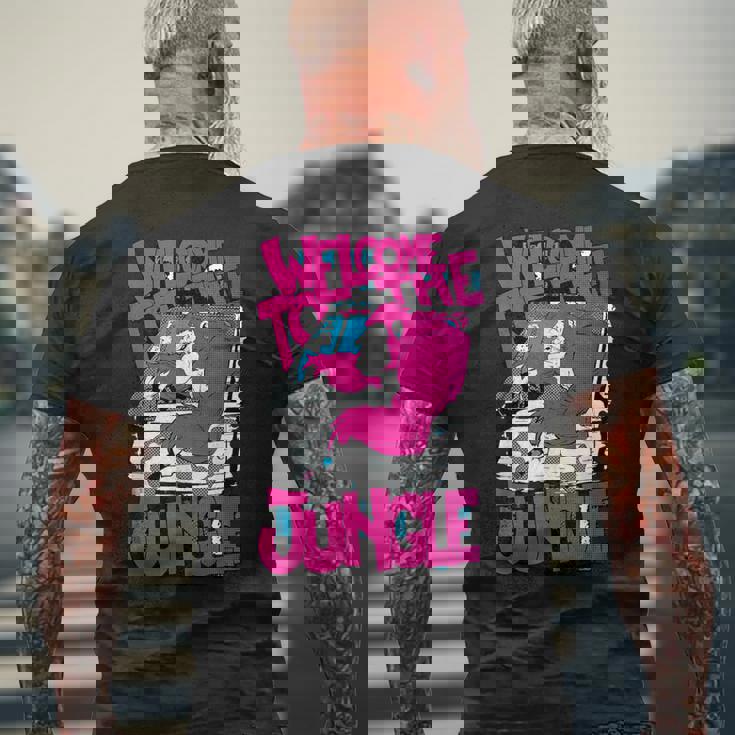 Edmトリッピーゴリラジャングルダンスミュージックレイブフェスティバル メンズTシャツ バックプリント 高齢者への贈り物