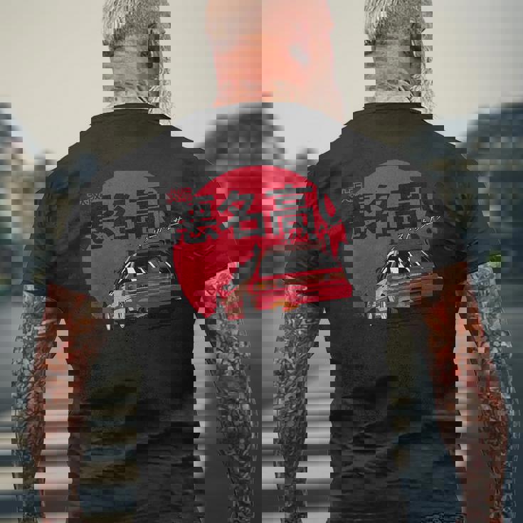 Ef Civic 和風レトロカー メンズTシャツ バックプリント 高齢者への贈り物