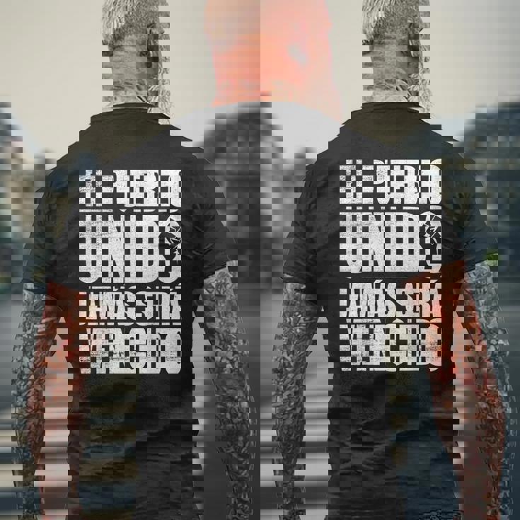 El Pueblo Unido Jamaseraencido Protestlogan メンズTシャツ バックプリント 高齢者への贈り物