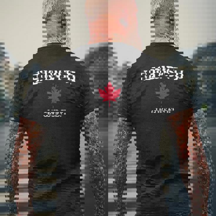 Elbows Up Canada グローブ Off Canadian Pride Northtrong メンズTシャツ バックプリント 高齢者への贈り物