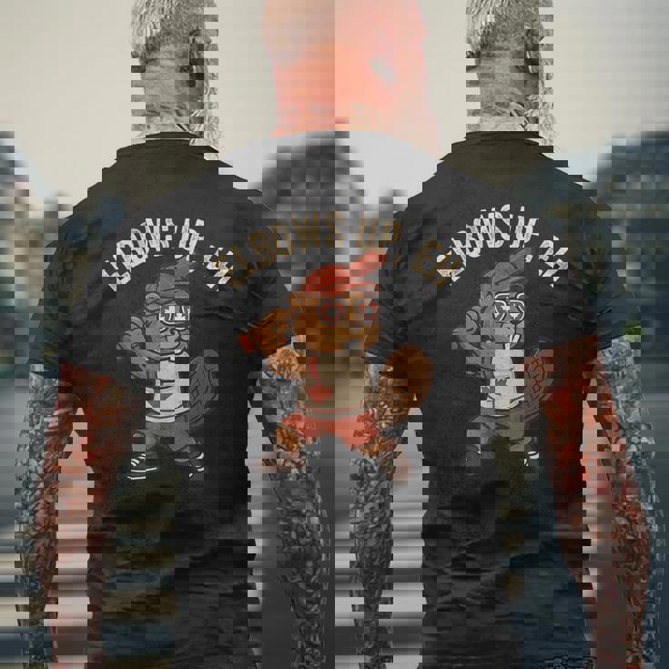 Elbows Up Eh Beaver ベースボール ファニーカナダデー メンズTシャツ バックプリント 高齢者への贈り物