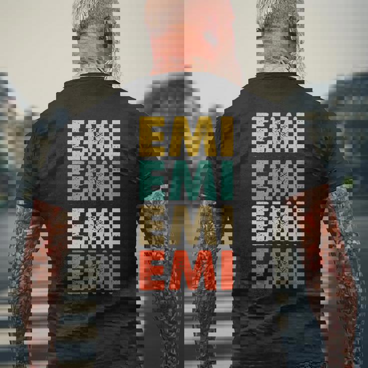 Emi 恵美 メンズTシャツ バックプリント 高齢者への贈り物