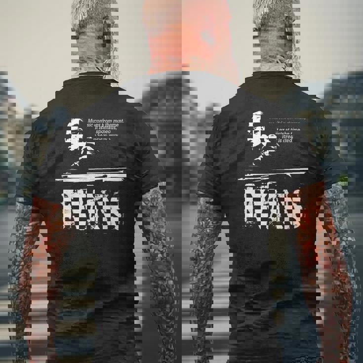 Evans Jazz Wisdom ピアニスト ミュージシャン 1色 メンズTシャツ バックプリント 高齢者への贈り物