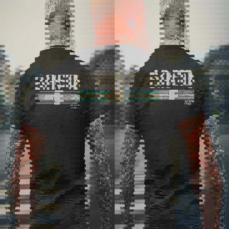 Evanston Wy メンズTシャツ バックプリント 高齢者への贈り物