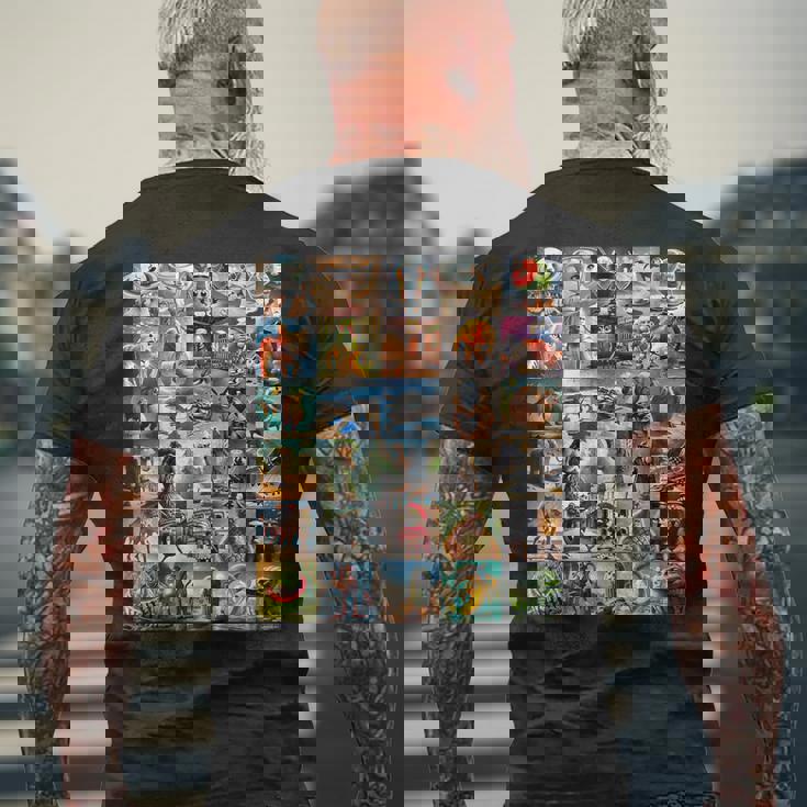 Every Italian Brainrot Meme Italian Brainrotコレクション メンズTシャツ バックプリント 高齢者への贈り物