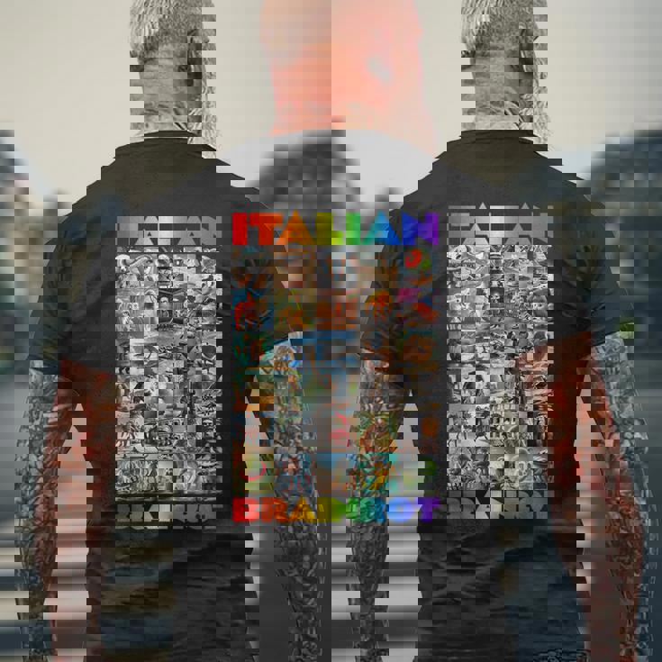 Every Italian Brainrot Meme Italian Brainrotコレクション メンズTシャツ バックプリント 高齢者への贈り物