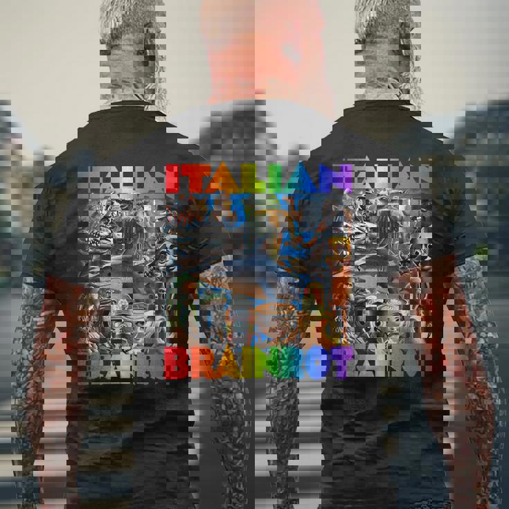 Every Italian Brainrot Meme Italian Brainrotコレクション メンズTシャツ バックプリント 高齢者への贈り物