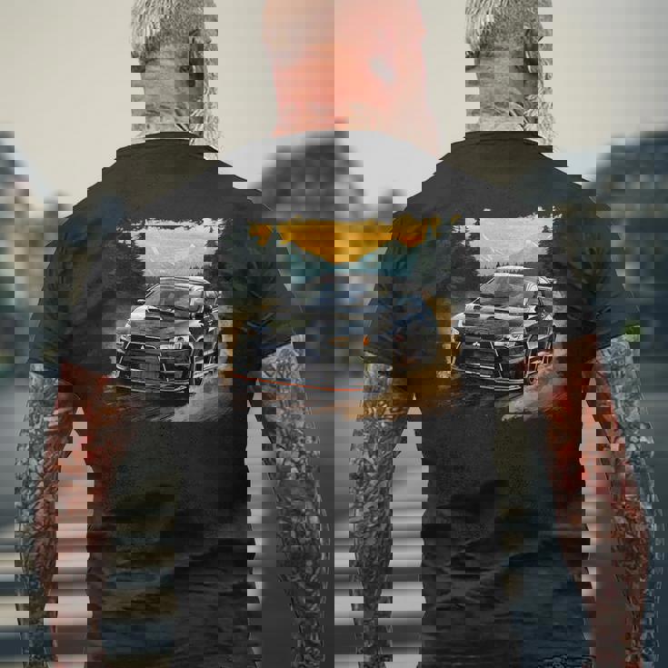 Evo 日本製スポーツカー メンズTシャツ バックプリント 高齢者への贈り物