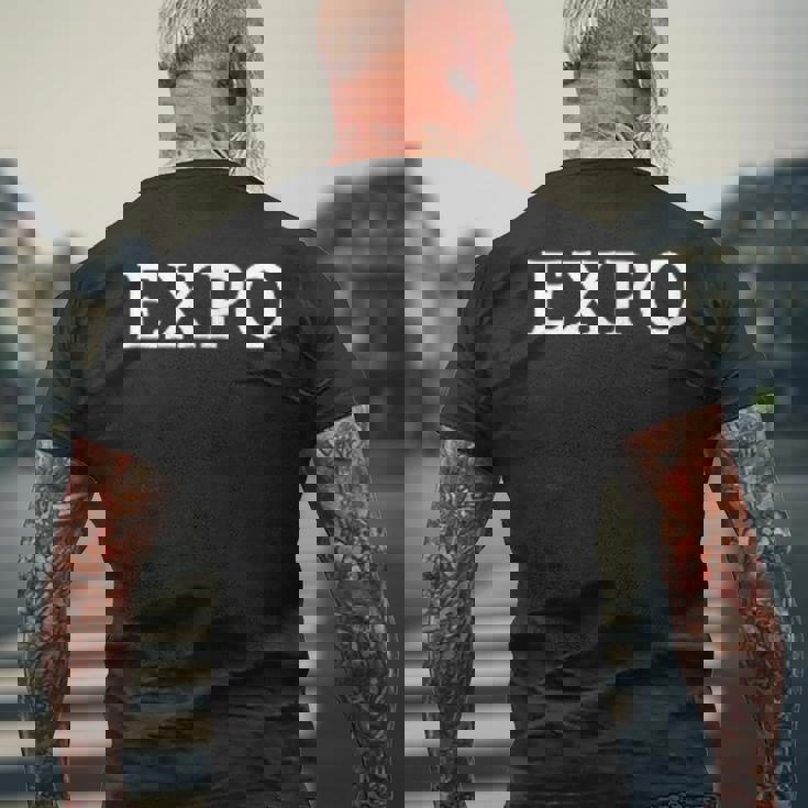 Expo 英単語アパレル メンズTシャツ バックプリント 高齢者への贈り物