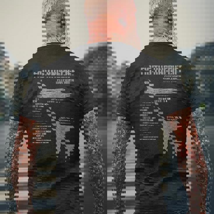 F-105 サンダーチーフ メンズTシャツ バックプリント 高齢者への贈り物