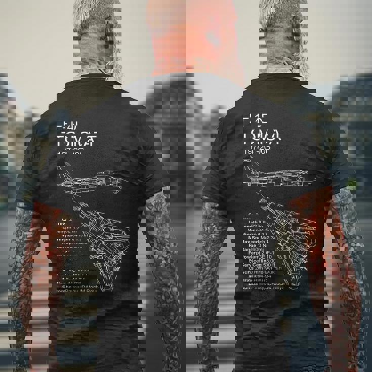 F-14 Tomcat メンズTシャツ バックプリント 高齢者への贈り物