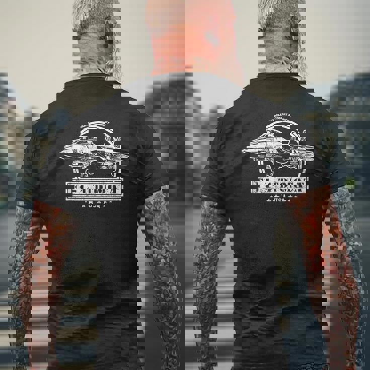 F-14 トムキャット 戦闘機 メンズTシャツ バックプリント 高齢者への贈り物