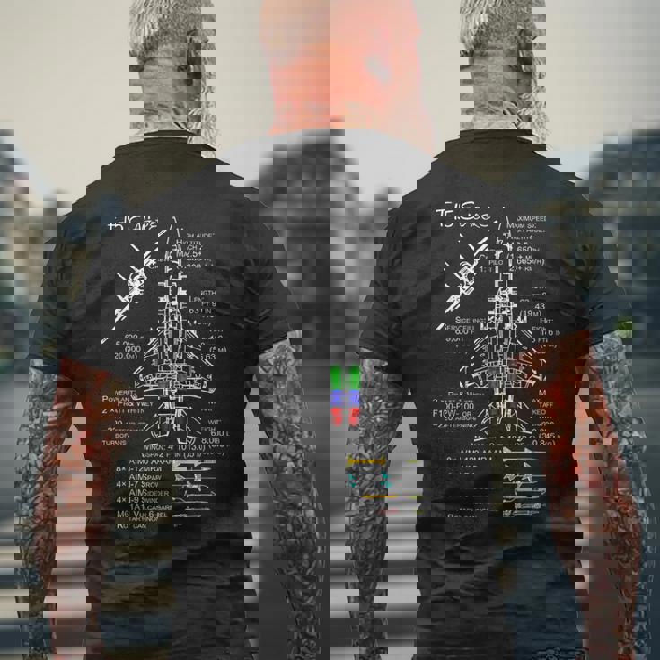 F-15 Eaglepecs シャツ ミリタリー 戦闘機 ジェット メンズTシャツ バックプリント 高齢者への贈り物