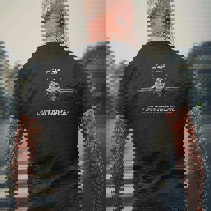 F-35戦闘機 メンズTシャツ バックプリント 高齢者への贈り物