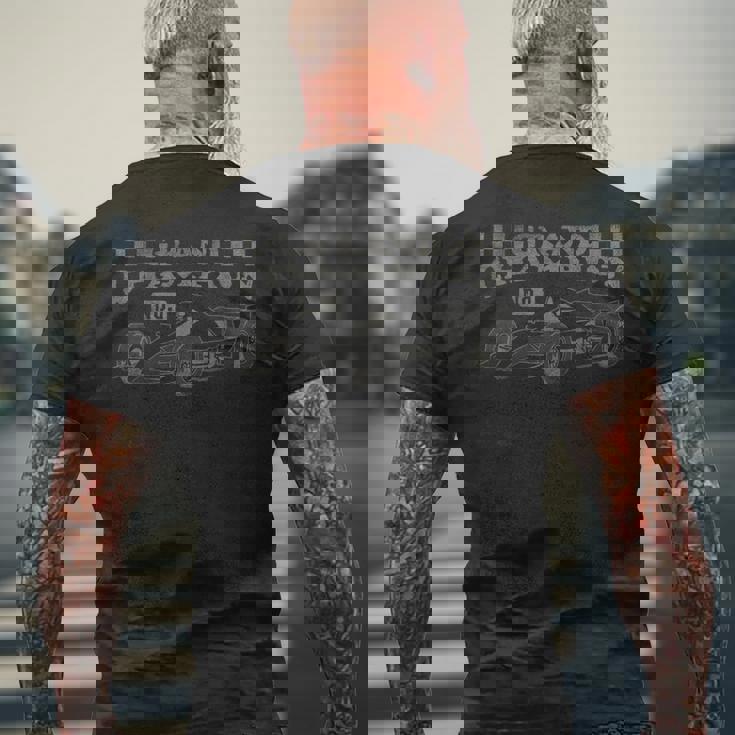 F1 F1カー。 メンズTシャツ バックプリント 高齢者への贈り物