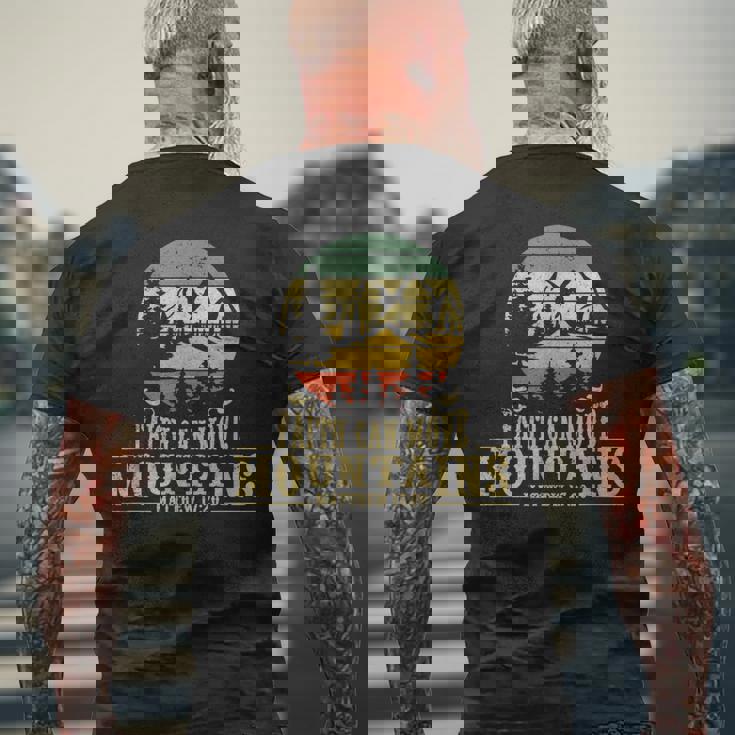 Faith Can Move Mountains マタイ17 20 聖書聖書の言葉 メンズTシャツ バックプリント 高齢者への贈り物