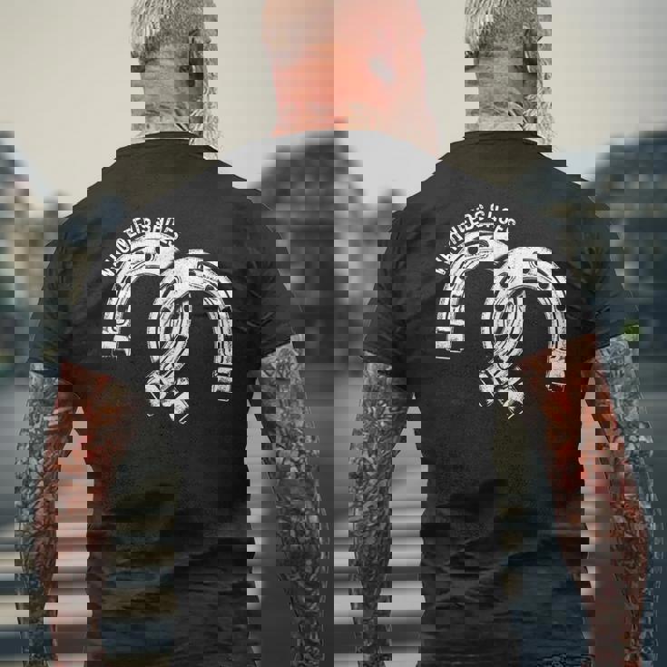 Farrier Needs 靴 蹄鉄 トリム 馬蹄 靴 メンズTシャツ バックプリント 高齢者への贈り物