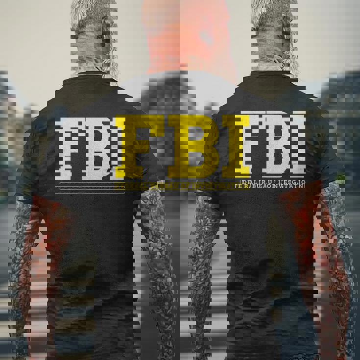 Fbi連邦捜査官事務所 メンズTシャツ バックプリント 高齢者への贈り物