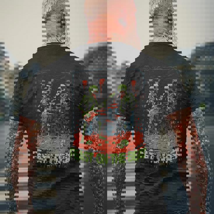 Feast On The Beat ゾンビバンド ハロウィン ロックンロール メンズTシャツ バックプリント 高齢者への贈り物