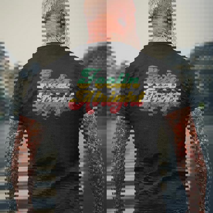 Feelin Alright ラスタ レゲエ ジャマイカ メンズTシャツ バックプリント 高齢者への贈り物