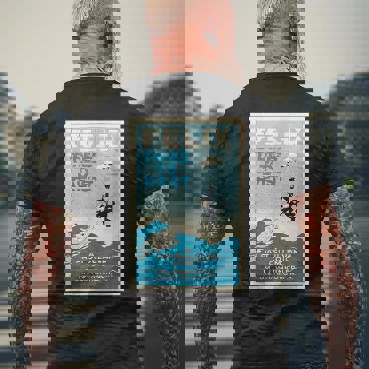 Felix Tries To Rest 1924 メンズTシャツ バックプリント 高齢者への贈り物