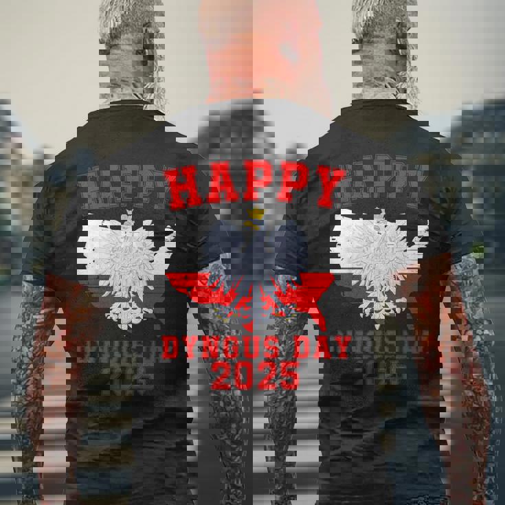 Feliz Día De Dyngus 2025 Polska Águila Blanca Polaca Día De Dyngus Camiseta Hombre Estampado Espalda Regalos para ancianos