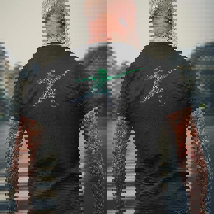 Fencingtance フェンサー 剣闘 ボーイズ フェンシング メンズTシャツ バックプリント 高齢者への贈り物