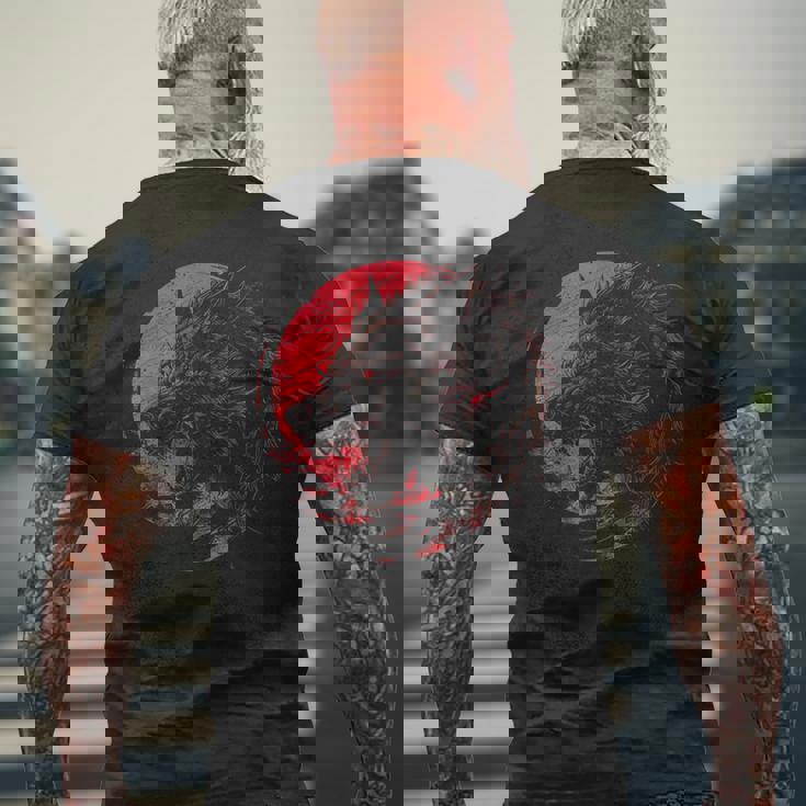 Fenrir Norse Wolf メンズTシャツ バックプリント 高齢者への贈り物