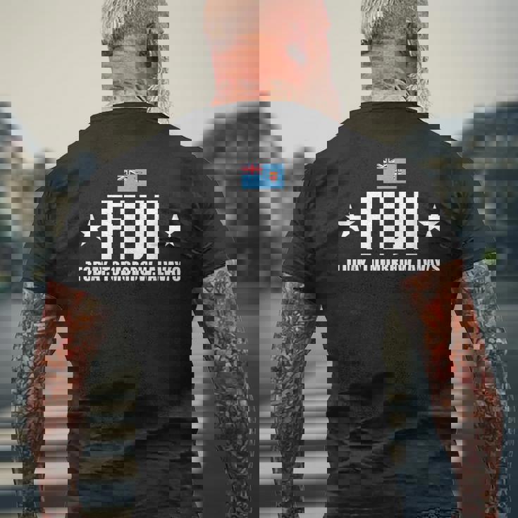 Fiji Today Tomorrow Always フィジー ラグビー メンズTシャツ バックプリント 高齢者への贈り物