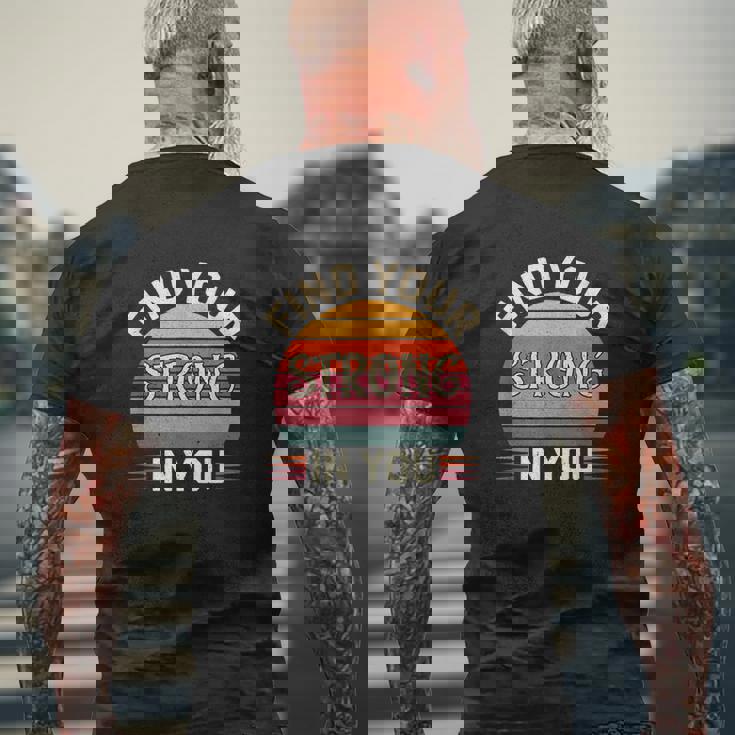 Find Yourtrong In You インスピレーションによる改善 メンズTシャツ バックプリント 高齢者への贈り物