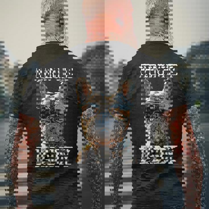 Frenchie Daddyフレンチー パパ 父の日 フレンチブルドッグ メンズTシャツ バックプリント 高齢者への贈り物