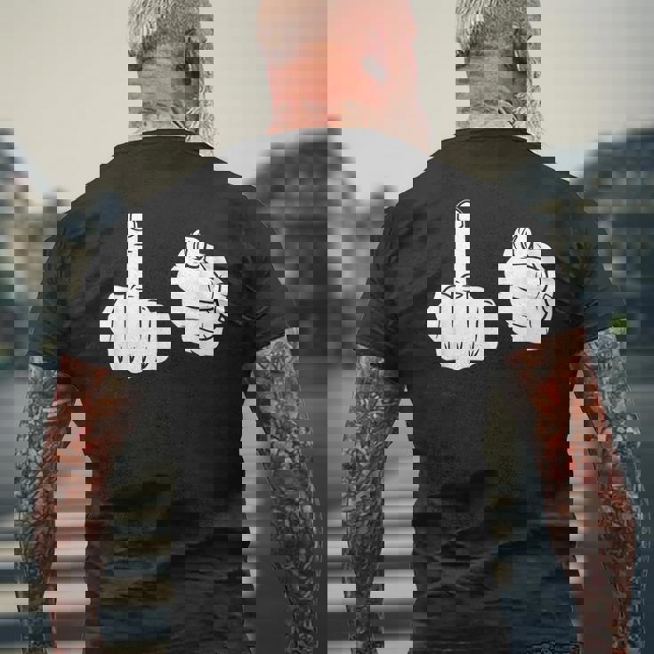 Fuck You シャツ 中指ポインティング Fuk You FUck You メンズTシャツ バックプリント 高齢者への贈り物