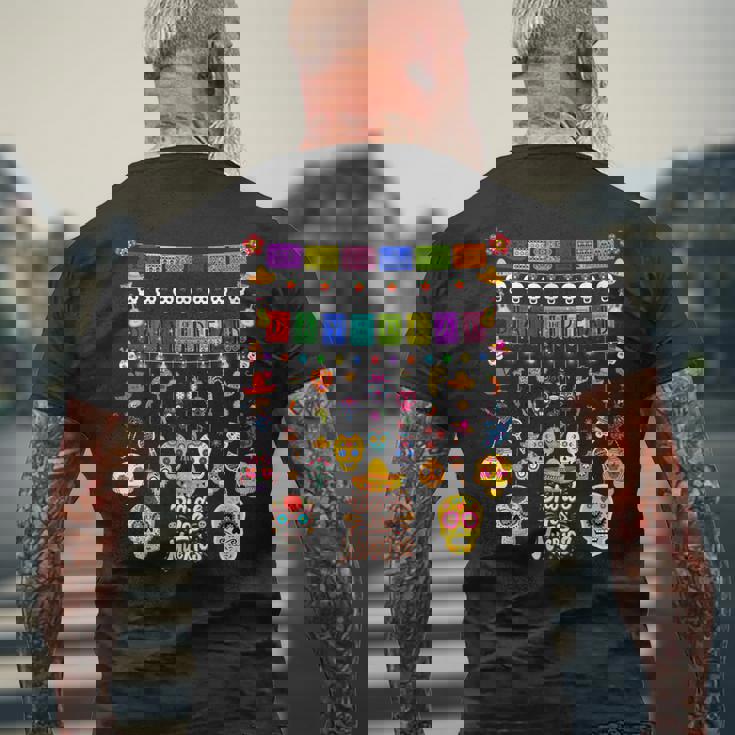 Fun Dia De Los Muertos メキシコシュガースカル メンズTシャツ バックプリント 高齢者への贈り物