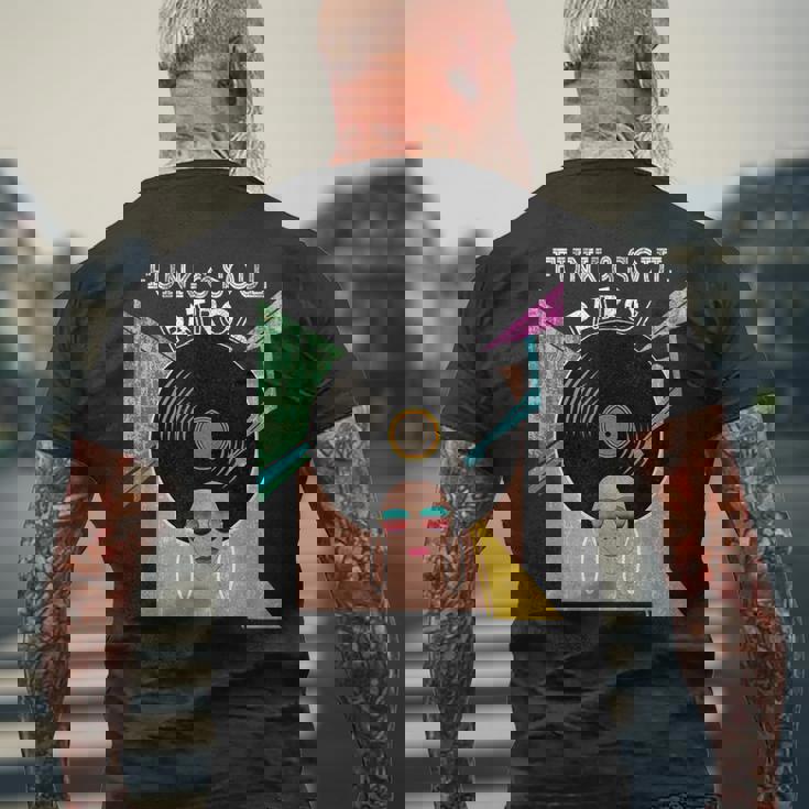 Funk &Oul Patrol 70年代80年代ビンテージアフログラフィックミュージックシャツ メンズTシャツ バックプリント 高齢者への贈り物