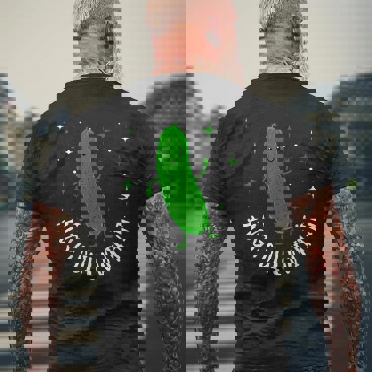 Bun Pickle-Just Dill With It メンズTシャツ バックプリント 高齢者への贈り物