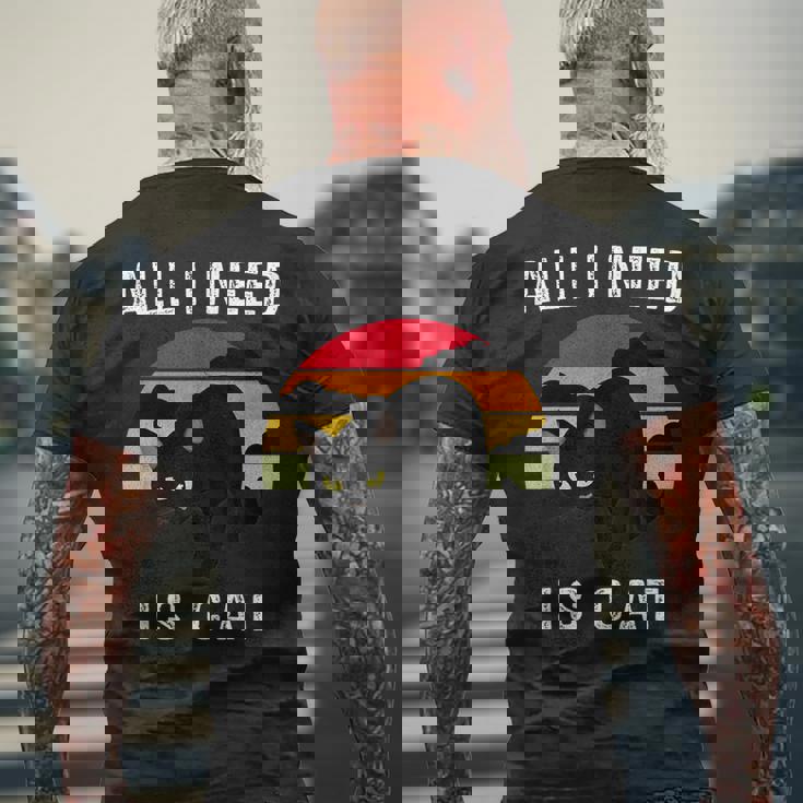 Cat Lover Retrotyle Cat Pattern メンズTシャツ バックプリント 高齢者への贈り物