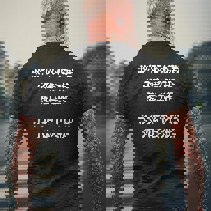 Clean Bible Character Humor – Moses & The Redea メンズTシャツ バックプリント 高齢者への贈り物