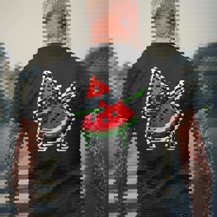 Dabbing スイカ サマーフルーツサングラス スイカ メンズTシャツ バックプリント 高齢者への贈り物