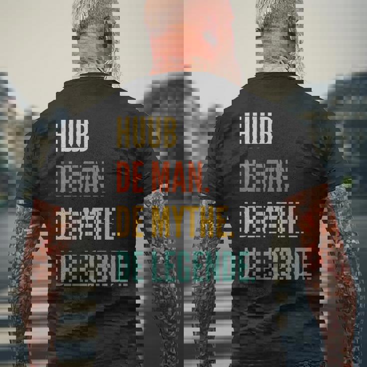 Dutch First Name Huub メンズTシャツ バックプリント 高齢者への贈り物