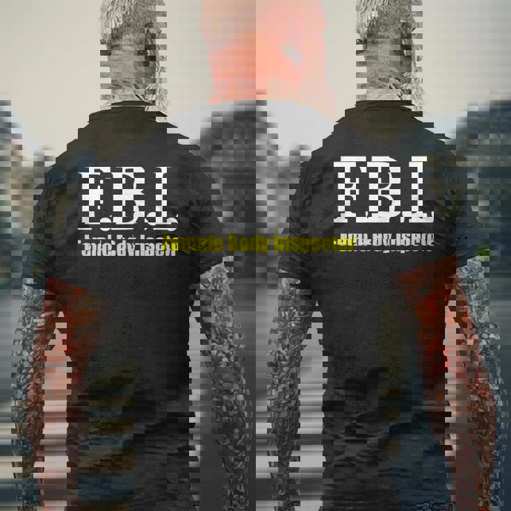 メンズ Fbi Female Body Inspector Meme Novelty Apparel メンズTシャツ バックプリント 高齢者への贈り物