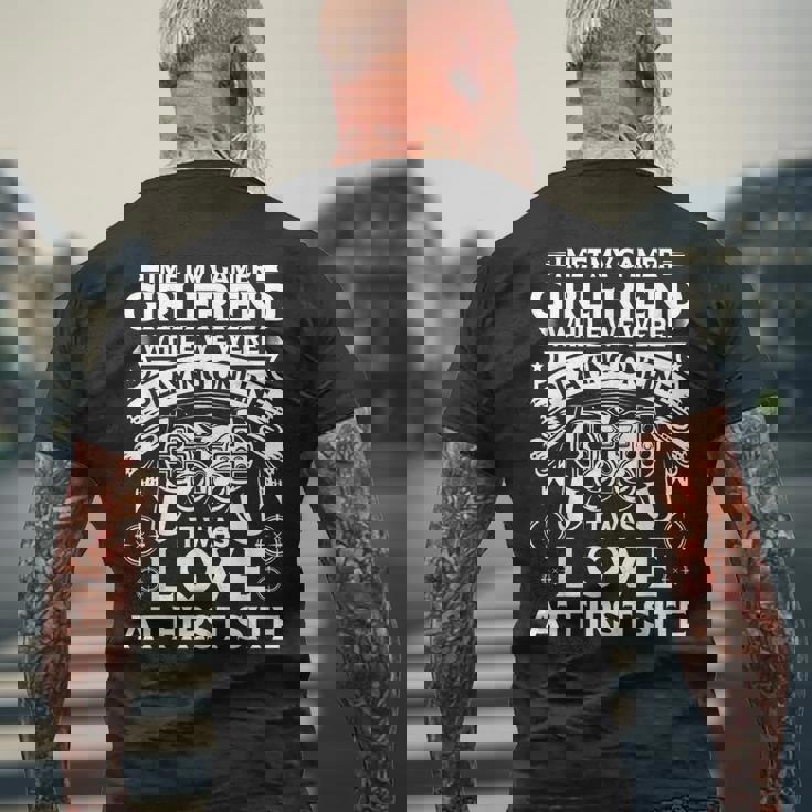 Gamer ボーイフレンド ミーム ビデオゲーム ティーンエイジャー ボーイズ メンズ メンズTシャツ バックプリント 高齢者への贈り物