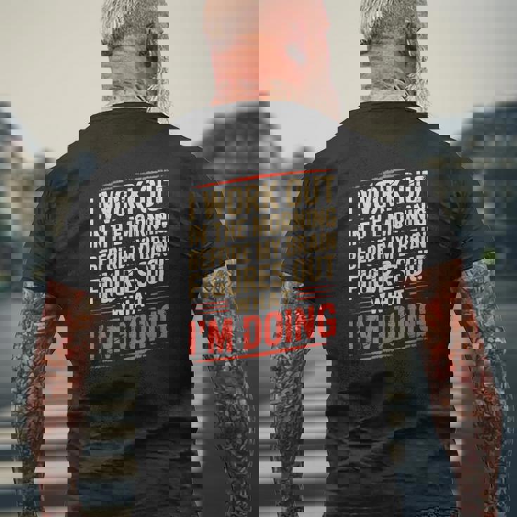 Gym Workout Weightlifting Humor Fitness Training Gear メンズTシャツ バックプリント 高齢者への贈り物